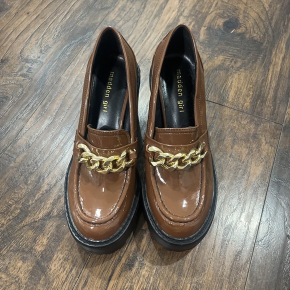 Steve Madden Shoes - Steve Madden Girl Kassidy Platform Lug Sole Loafer Brown Women's 8.5